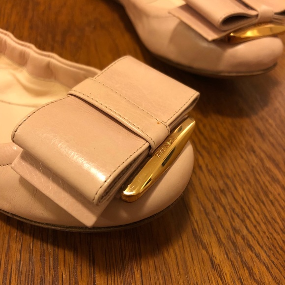 NIB PRADA Calzature bow ballet shoes size 6.5 - Picture 2 of 8